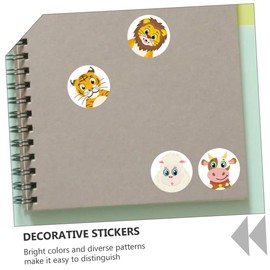 FELTECHELECTR Cartoon Stickers for Boys and Girls 6 Rolls Animal Themed Stickers Aesthetic No Tape Bright Patterns