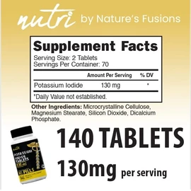 Nutri Supplements Potassium  Iodide Radiation Tablets 130 mg (5 Pack) - (700 Tablets) EXP 2033