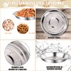 12 cuencos de acero inoxidable para gatos poco profundos, platos