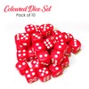 HD Novelty 10Pcs Small Six-Sided Coloured Dice Set, Eco-Friendly Materials