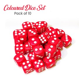 HD Novelty 10Pcs Small Six-Sided Coloured Dice Set, Eco-Friendly Materials - Perfect for Board Games, RPGs, and More Includes Peruvian Dice and 5 Eye-Catching Colours