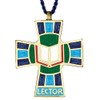 Terra Sancta Guild 2 1/2" Bronze Lector Reader Cross Pendant