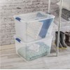 Sterilite 66 Quart Latch Box, Clear Plastic Storage Bin with