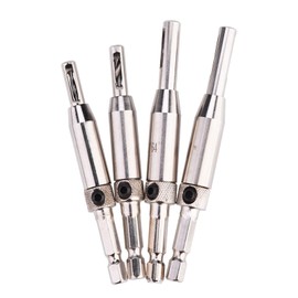 Broca para Bisagra de Puerta de 2 Mm, 3, 5 Mm, Broca para Bisagra de Puerta, Broca para, Juego de Brocas Autocentrantes con Vástago Hexagonal de 4 Piezas, Perforadora para