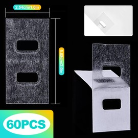 KornaDoz 60 Pcs (30 Sets) Vertical Blind Repair Tabs, Clear Adhesive Vertical Blind Clips, Complete Blinds Repair Kit for Broken Replacement Slats & Panels