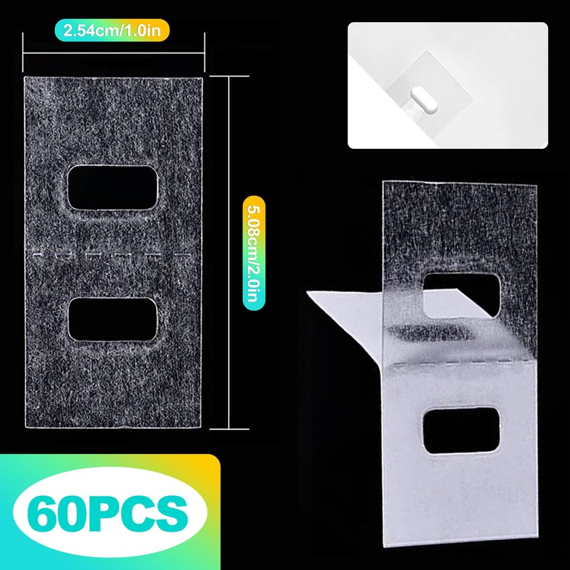 KornaDoz 60 Pcs (30 Sets) Vertical Blind Repair Tabs, Clear