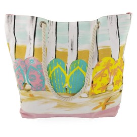 Boston International Tote Bag for Women and Men, Flip Flops