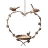 Bird Feeder Dish Vintage Hanging Heart Garden Accessory Gift Idea