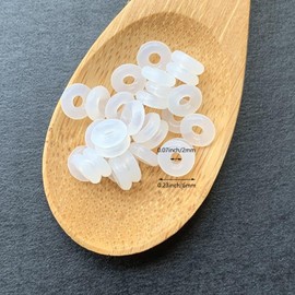 400 Pcs Charm Bracelet Spacers,Rubber Spacer Beads Rings,Silicone Rubber Stopper Rings Clear Rubber O Rings Rubber Spacer Beads Rings,Anti Skid Locating Rubber Spacers for DIY Jewelry Making