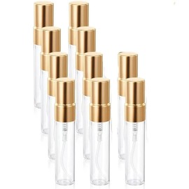 Sndperiexam 10 PCS 5ml Clear Atomizer Glass Bottles Mini Spray Bottles Portable Perfume Travel Refillable Bottle Mist Travel Sprayer, For Perfume,Moisturizing Water