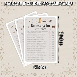 Cazhes Baby Shower Games, 30 Magic School Guess Who Mom or Dad Game Cards, Magical Wizard Gender Reveal Party Decorations Supplies Favors - H01