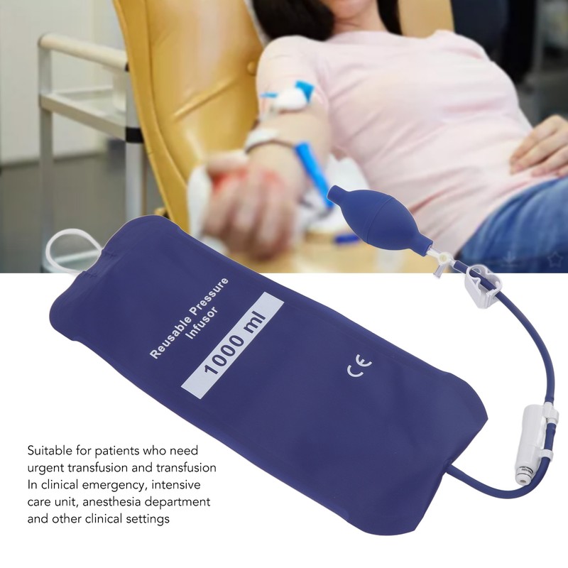 Pressure Infusion Bag 1000ml TPU Cloth Good Air Tightness Reusable