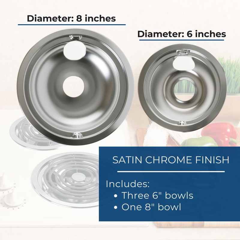 GE GE3618CA Chrome Drip Pan Kit