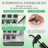 LASHVIEW Cluster Wimpern, Wimpern-Cluster Natürlicher Look Cluster Wimpern Extensions Super