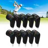 10PCS Iron Head Cover Waterproof PU Leather Iron Headcover Number