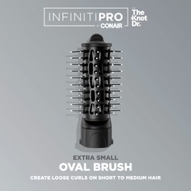 INFINITIPRO BY CONAIR The Knot Dr. Extra Small Oval Brush for Loose Curls on Short to Medium Hair, Compatible with The Knot Dr. Dryer Brushes