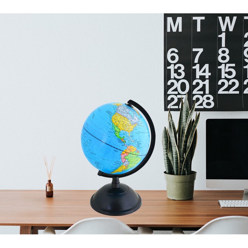 Topglobe Educational World Globe 20cm Swivel Rotating Desk Top Globe