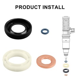 Gasket Kit Injector 1.6 HDI, 16 Pieces Replacement for Diesel Injector Gasket, Compatible with Citroen, Universal Injector Accessories Peugeot (1314368, 1982A0) (Blue)