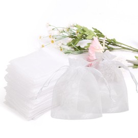 Organza Drawstring Bag, Wrapping, Divided Bag, Transparent Fabric, Present, Gift Bag, Pouch, Drawstring Bag (23x17, 20 Pieces)