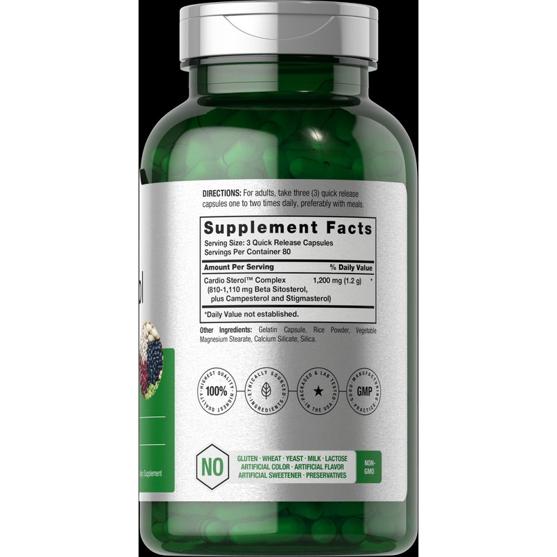 Horbäach Beta Sitosterol | 1200mg | 240 Capsules | Plant