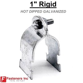 Unbranded 1" Hot Dipped Galvanized Rigid Pipe Clamps for Unistrut Channel Strut Straps - 1”, 100