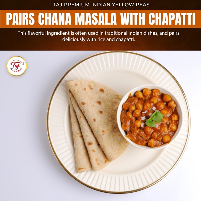 TAJ Yellow Peas Whole 2-Pounds | Vatana Whole, Vatana, Matar