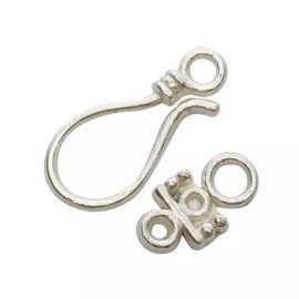 Yummy Treasures Tribal Loop Silver Tone Clasps (8 Sets) tog016E
