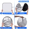 Windshield Sun Shade - 2 Piece Car Sun Shade Windshield,