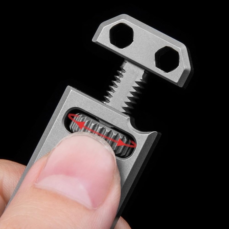 Giilayky TC4 Titanium Alloy Multi-Function Pry Bar Corkscrew Screwdriver Mini