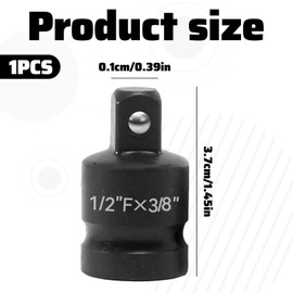 1/2 to 3/8 Socket Adapter,1 PCS 3/8 to 1/2 Socket Adapter,Impact Driver Sockets Adapters,Sockets Adapters and Reducer Square Drive Female,Square Drives Male