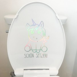 Unicorn Love Toilet Lid Sticker