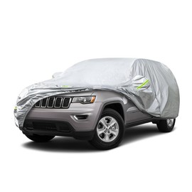 KouKou OxfordWaterproof SUV Car Cover Suitable for Jeep Grand Cherokee from 2005 to 2025, Windproof All Weather Waterproof Outdoor Cover Sun Rain UV Dust Snow Protection.