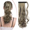 S-noilite Wrap Around Wavy Ponytail Extensions 17 Inch Long Curly