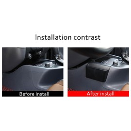 PIUGILH Gear Shifter Console Side Storage Box Transmission Organizer Tray for Ford Ranger 2015-2021, Interior Accessories, Black, 2PCS