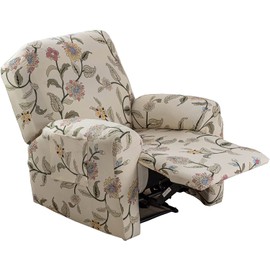Eco-Ancheng Recliner Slipcovers 4-Pieces Recliner Chair Covers Lazy Boy Chair Covers Stretch Recliner Couch Covers Fitted Non Slip Reclining Slipcovers Furniture Protector for Recliner with Pocket