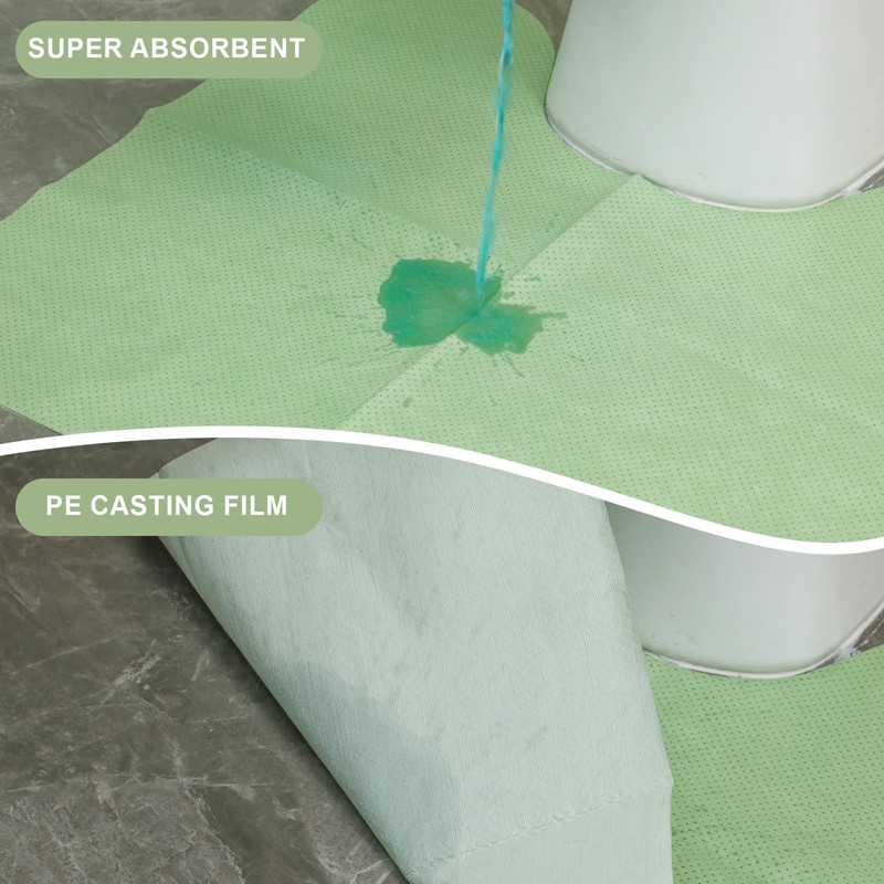 Peryiter 25 Pack Disposable Toilet Mats Absorbent Toilet Floor Protector