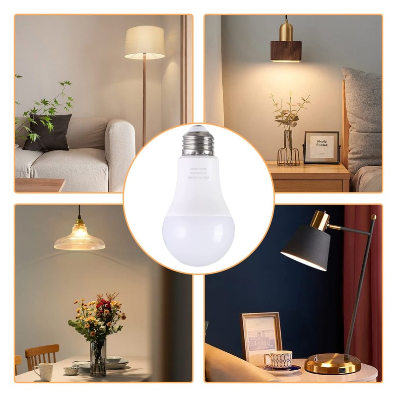MXhme A19 LED Light Bulbs with Remote Control, 800LM 9W