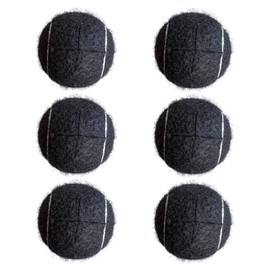 HiBallBall 6 Pack Precut Tennis Balls for Walkers, Tennis Balls for Chairs Furniture Legs, Heavy Duty Long Lasting for Ski Glides & Pads (Black)
