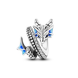 LAZA Charms Bead for Bracelets and Necklaces S925 Sterling Silver Flying Dragon Charm For Women Jewelry Present
