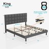 Twolike King Bed Frames with Headboard,Modern Upholstered Platforms Bed,and Strong