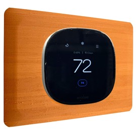 Hickory Wood Rectangle Wall Plate for Ecobee Smart Thermostat Enhanced and Premium Cover Trim Backplate
