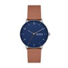 RIIS Three-Hand Medium Brown Leather Watch