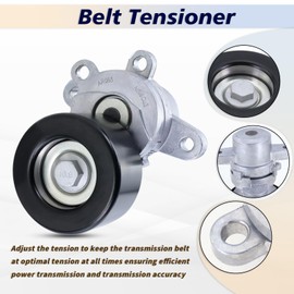 Lqito Belt Tensioner Assembly With Idler Pulley Compatible With 2007-2012 Nissan Altima,2009-2014 Maxima/Murano,2011-2013 Quest 3.5L V6 VQ35de Replace#39155 11955JA10A 11955JA10B 11955JA10C
