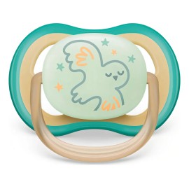 Chupón Avent Nocturno Brilla En La Oscuridad 0-6 Meses Verde-melon 0-6 Meses