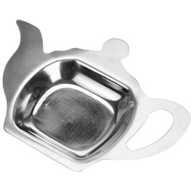 PAAJEE Stainless Steel Tea Bag Tidy Tea Bag Dish Tea Bag Holder - Teapot Design Tea Bag Coaster For Used Tea Bags Tea Bag Storage Dish Decorative Tea Coasters