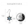 Star of David Earring for Women Sterling Silver Cross Abalone