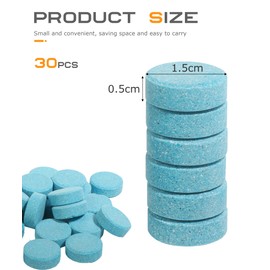 SCUARI 30PCS Windshield Washer Fluid,Wiper Fluid Tablets,Car Accessories Windshield Wiper Fluid,Wiper Fluid,Washer Fluid,Windshield Washer Tablets,Remove Glass Stains,Fits Car Window Glass Cleaning