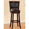 Homelegance Shapel Swivel Counter Height Barstool, 25"SH, Cherry (Solid Back)
