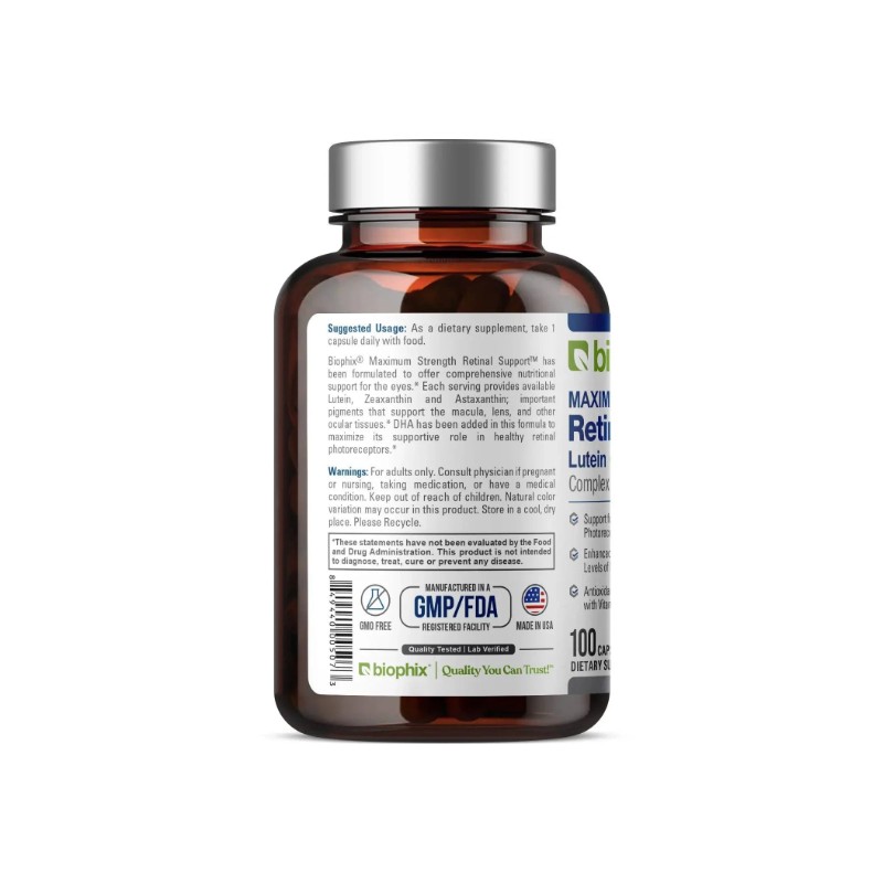 Biophix Retinal Support Complex Formula 100 Capsules - Eye Health