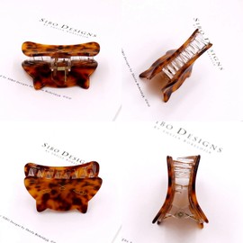 2 Sizes Cute Cat Hair Clips, Cellulose Acetate Animal Hair Clips, 3D Cat Claw Clips for Women, Funny Cat Hair Accessories 2pcs (Tortoiseshell)
